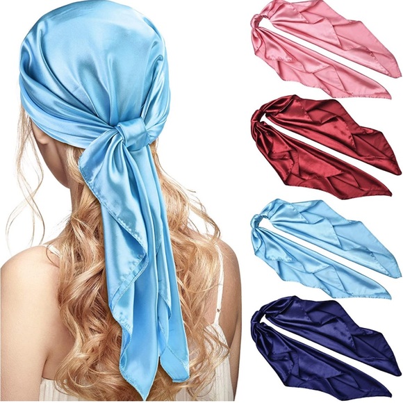 Accessories - Satin head scarf 4 pack